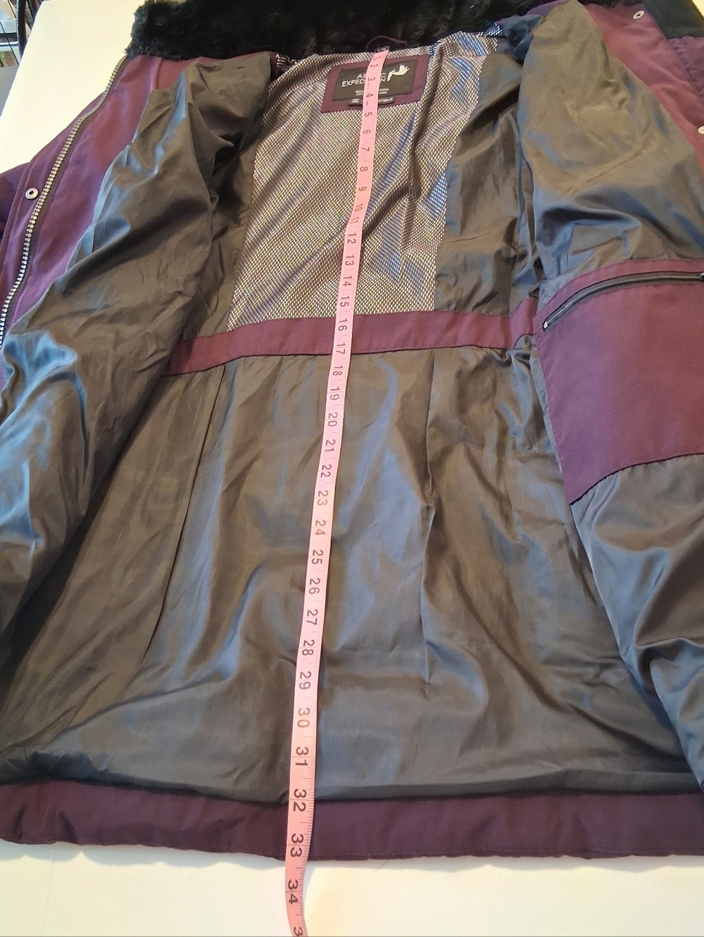 Arctic Expedition Hooded Down Parka Jacket Coat Sz Med Burgundy Like New Canada - Picture 15 of 16